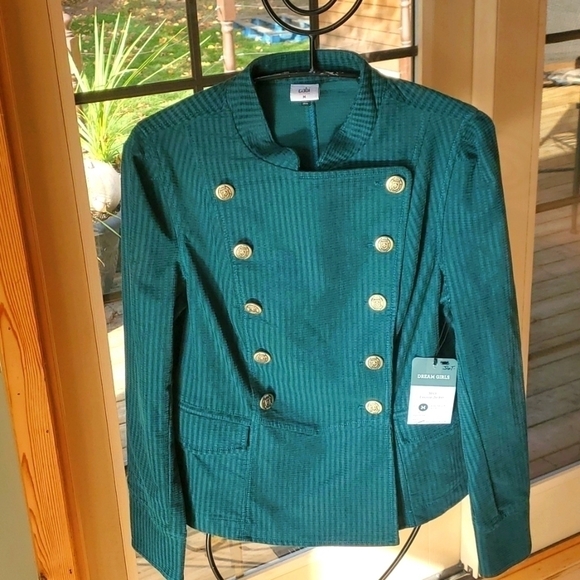 CAbi Jackets & Blazers - CAbi Lennon Jacket Legion Teal Green Corduroy Military Style Sz.‎ M Jacket